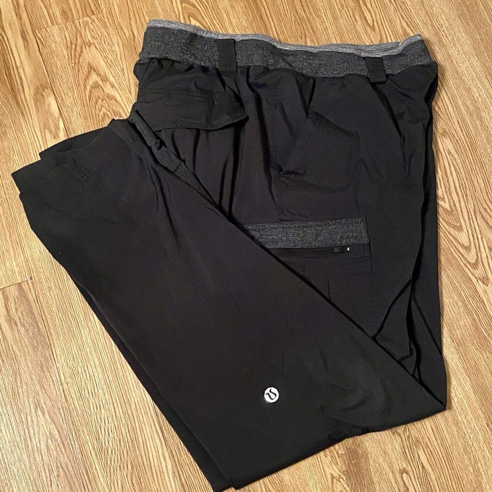 Lululemon Black Jogger Pants Sz Waist 34 In Inseam 32 Inches‎ Womens Elastic F
